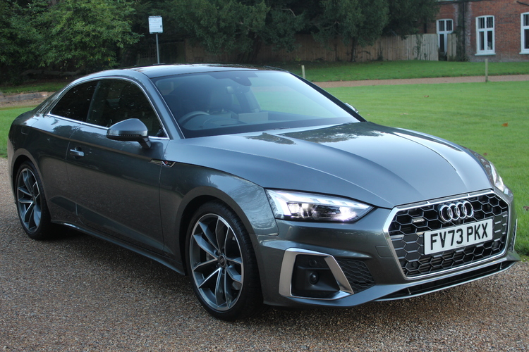 Audi A5 2.0 45 TFSI S Line 2dr S Tronic (Tech Pro)<br />2023 Daytona Grey Coupe £33,995